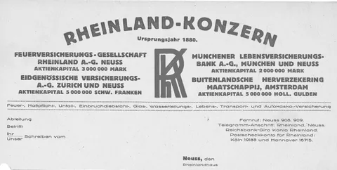 Briefkopf von 1922