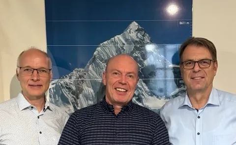 Von links nach rechts: Karsten Hoppe, Volker Schmidt (Ehemann von Anja Schleich), Andreas Marks