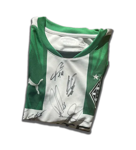 Ein handsigniertes Trikot von Borussia Mönchengladbach